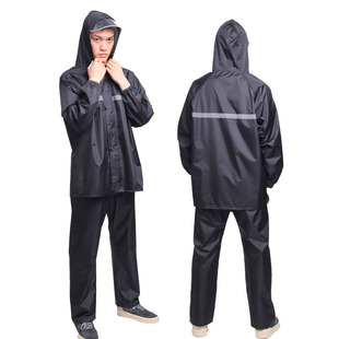 Flood Control and Disaster Relief Split Rain Suit Emergency Rescue Adult Labor Protection Raincoat Navy Blue Poncho