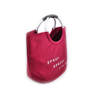 Customized Oxford Cloth Aluminum Handle Shopping Bag Processing Aluminum Handle Oxford Cloth Bag Production 600D Handbag