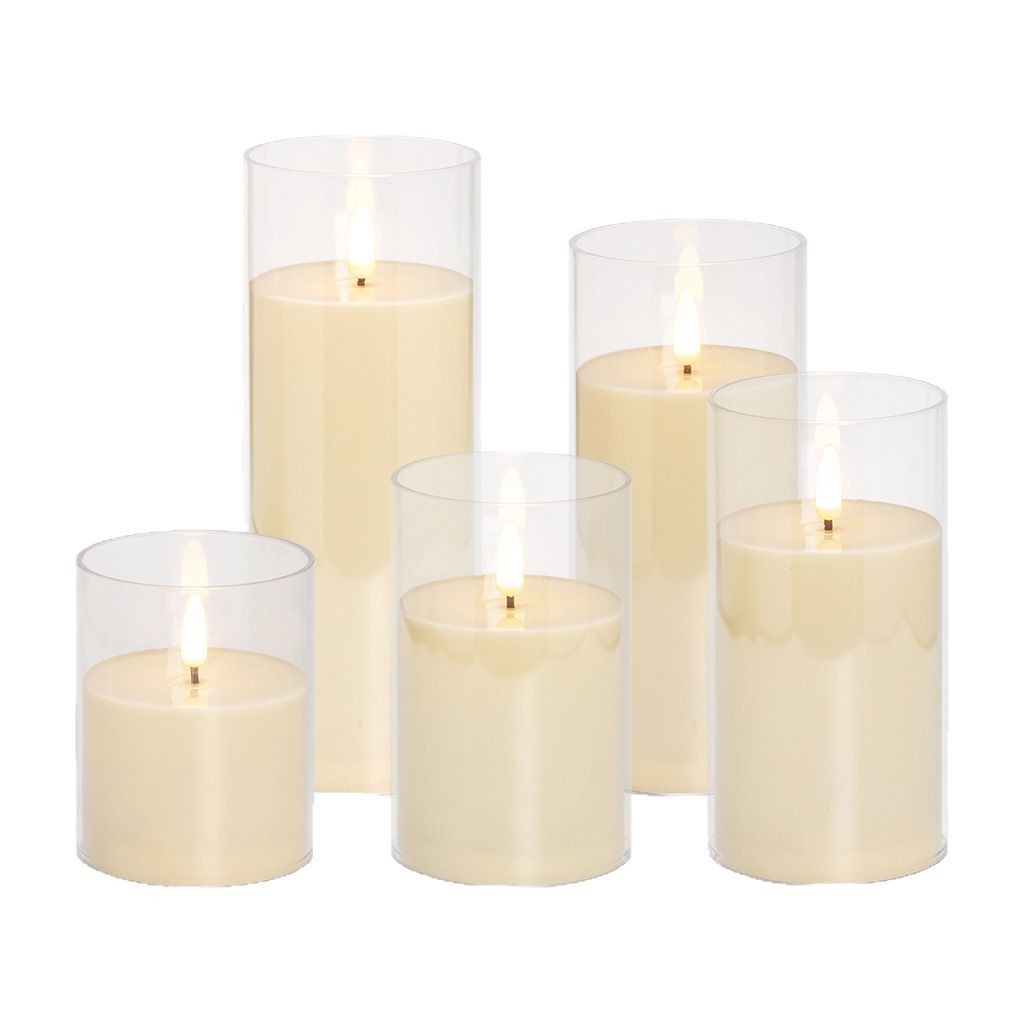 Led Digital Candle Artificial Swing Acrylic Glass Wax Christmas Birthday Wedding Atmosphere Arrangement Candle