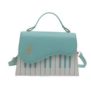 Wholesale women's bag 2024 new fashion color one-shoulder small square bag girl sweet personality piano note messenger bag