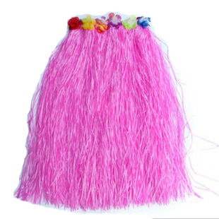 Wholesale Three Layer Hawaiian Hula Dress Masquerade Children's Day Performance Props Hula Wreath Head Loop Set