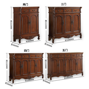 American shoe cabinet retro painted living room multi-function porch solid wood shoe cabinet European storage cabinet factory wholesale