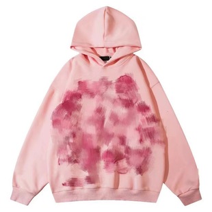 2024 Cross-border Autumn Fashion Brand Hip-hop Street Graffiti Hoodie Men's and Women's Retro Casual Sports Couple's Sweatshirt