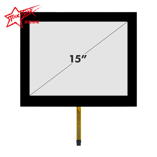 15-inch four/five-wire black edge full plane pure screen resistance touch screen industrial control touch screen Waterproof high and low temperature resistant