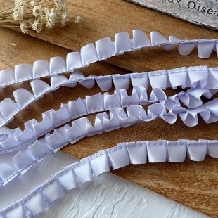 Taro purple high-grade lace accessories handmade diy pleated decorative Lolita purple ruffled lilac purple