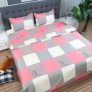 Dormitory bed three-piece cotton quilt cover single bed sheet cotton single bed student dormitory six-piece bedding single