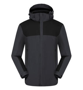 Winter fleece-lined Outdoor Color-matching Hooded Men's and Women's Sports Charge Clothes