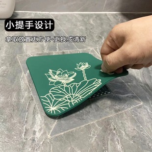 Floor drain deodorant mat toilet kitchen insect deodorant floor drain cover soft glue sewer seal deodorant artifact