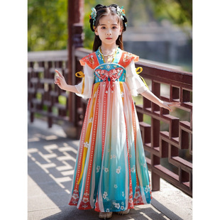 2024 Baby New Baby Детское платье для девочек Hanfu Древний стиль супер фея Tang платье для женщин в китайском стиле