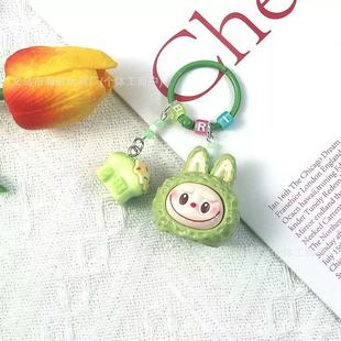 Flocking three-dimensional cloth cloth big head key chain pendant car pendant pendant personality girl bag pendant