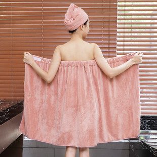 IYR7 hair drying bath towel suit hair drying towel shower cap quick-drying scarf towel non-pure cotton absorbent bath skirt hair drying cap