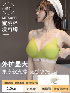 6cm Extra-Expanded Underwear Women's Small Chest Gathering Show Big Show Waist Thin Hot Girl Cartoon Chest Gathering accessory breasts Flat Chest Thickened Bra