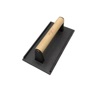 Supply wholesale cast iron meat plate barbecue steak meat plate uncoated outdoor rectangular meat Press