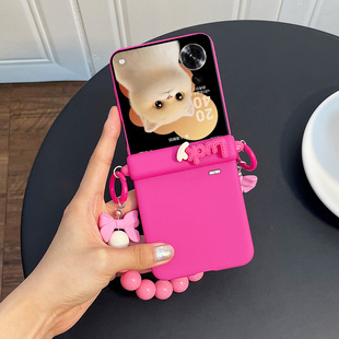 For Honor magicVFlip Women's Mobile Phone Case Simple Three-Dimensional Sticker Portable Drop-Resistant Folding Screen Protective Case