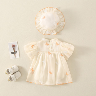 25 Baby Class A Baby Girl Chinese Style Clothes Newborn Baby's Summer Climbing Wear Bag Skirt All-in-one Dress