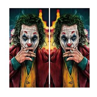 Middle pillar film car sticker cartoon cartoon clown personality pattern anti-scratch decoration car window car B- pillar sticker