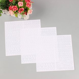 Factory direct DIY any style waterproof white PVC letter symbol number hand account sticker available for Amazon