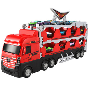 Children's Toy Deformed Ejection Truck Alloy Car Model Folding Storage Transporter 3-6 Years Old Boy Gift 4