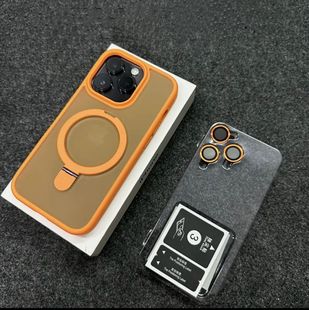Применимо iPhone16 точка опоры магнитный всасывающий кронштейн для телефона чехол с тем же цветом пленки линзы матовый яблоко 15 защитный чехол жесткий