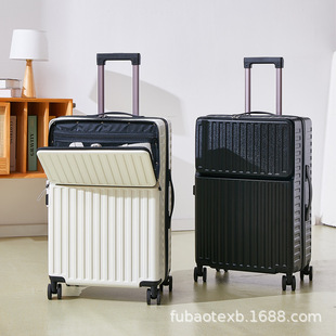 High-value front-opening front-opening luggage case women's large-capacity suitcase men's 20-inch 24-password box trolley case