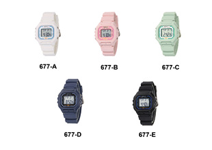 polit polit Elementary School Children's Electronic Watch Macaron Color Square Diving Watch Digital Luminescent Waterproof Watch