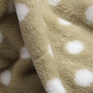 Factory Supply Rabbit Hair Printed Wave Dot Fabric Bedding Clothing Toys Rabbit Velvet Fabric Multicolor Customizable
