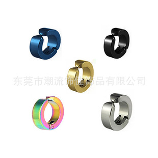 Korean fashion stainless steel earrings punk unisex earrings not easy to allergy ear clip