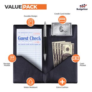 Cross-border European and American PU Waiter Receipt Waiter Wallet Tip Menu Clip Hotel Waiter Ordering Ben
