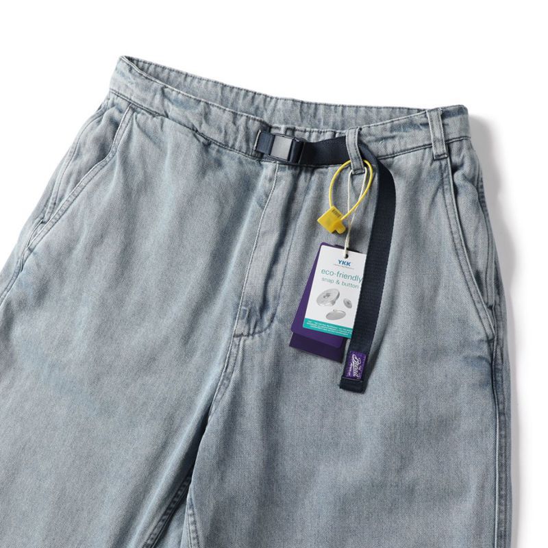 Japanese Style Retro Purple Label 5363 Purple Label Version Loose Tapered Jeans Men's Wide-Leg Light Blue Jeans