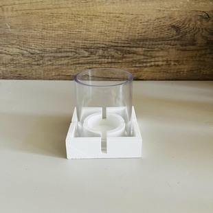 Round Square Tea Lamp Base Silicone Mold Acrylic Lampshade Candle Holder Gypsum Cement Mold