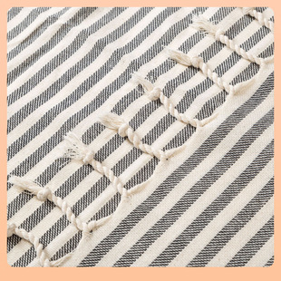 ✅ Amazon Customizable Turkish Tassel Beach Towel Stripes Wearable Original Color Cotton Bath Towel Cushion