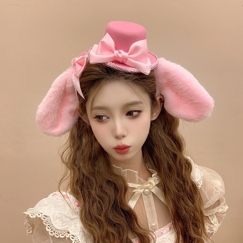 Autumn and Winter Plush Pudding Big-Eared Dog Melody Headband Children's Hair Accessories Japanese and Korean Style Girl's Hat Headband Headwear