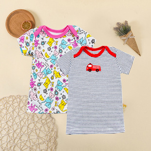 Factory wholesale foreign trade short sleeve envelope collar T-shirt casual baby clothing 5 packs short sleeve T-shirt summer baby clothes