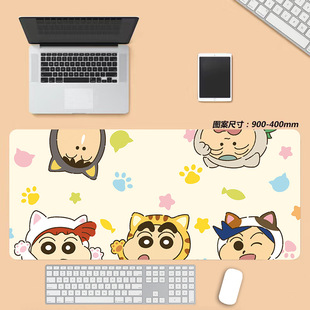 Crayon Shin-New Cartoon Mouse Pad Oversized Lock Edge for Boys and Girls Cute Animation Cartoon Game Computer Table Mat