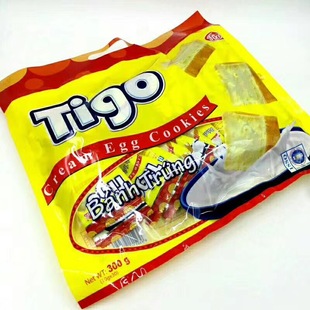 Vietnam imported Yuegong tigo bread dried 300g biscuit milk chicken protein chocolate Internet Celebrity Snack wholesale