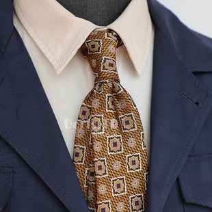 Factory in stock Wholesale Vintage Gentleman Style French 8CM Men's Tie Dark Green Coffee Wine Red Striped Professional