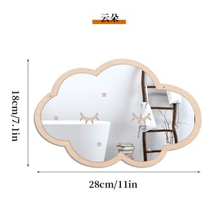 Cross-border acrylic mirror wall stickers poplar wood board animal children's room pendant net red bedroom room layout wall