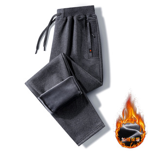 Autumn and winter pants men's early autumn middle-aged father's cotton casual fleece-lined men's pants for the elderly over 60 years old sports pants