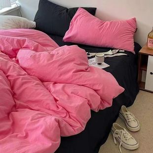 Quilt cover single-piece student dormitory pure water wash cotton quilt cover men's and women's sheets four seasons universal