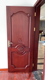 Foshan Red Dolphin Congo Sapele original wooden door factory direct soundproof original wooden door set door
