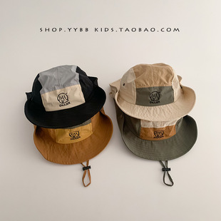 Children's Outdoor Sunscreen Hat Spring and Summer Thin Men's and Women's Baby Camping Travel Quick-drying Sun Hat Summer