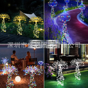 New solar garden lights fireworks floor lights courtyard garden garden decorative waterproof outdoor lawn lights