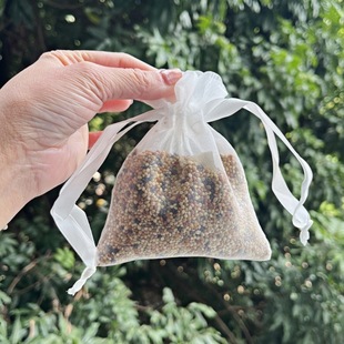 Спот белый криптографический аргон пряжа карманы 10*13CM сушеные цветы семена проса для хранения мешков упаковки марлевый мешок