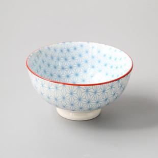 Japanese Style Hefeng 4.5-inch Rice Bowl Ceramic Underglaze Color High-foot Thick Bowl European Style Simple Small Soup Bowl for Home