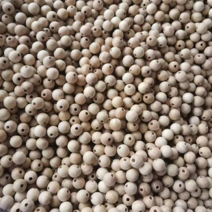 Factory wholesale Hemu round wood beads round ball hand string small accessories curtain wooden beads car cushion ball hole board ball