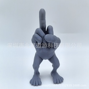 Middle Finger Figure with Legs 3D Print Модель среднего пальца с ножками