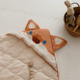Baby-grade soft glutinous A- surface double-layer yarn B- surface knitted cotton three-dimensional shape baby children's quilt digital printing quilt