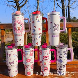 2025 Cross-border New Big Mac 40oz Sanrio Kulomi Large Capacity Thermal Insulation Cold Stainless Steel Ice Cup