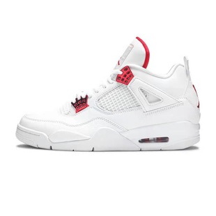 Putian Shoes AJ4 Горячая лава белый цементный электрический лазер Qiao 4 университет синий молочный чай для мужчин и женщин Спортивные износостойкие баскетбольные кроссовки