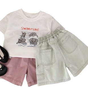Children's Casual Pants Bang Cheng 2025 Summer Boys and Girls Cute Summer Wear Children's Wear Casual Shorts H0283